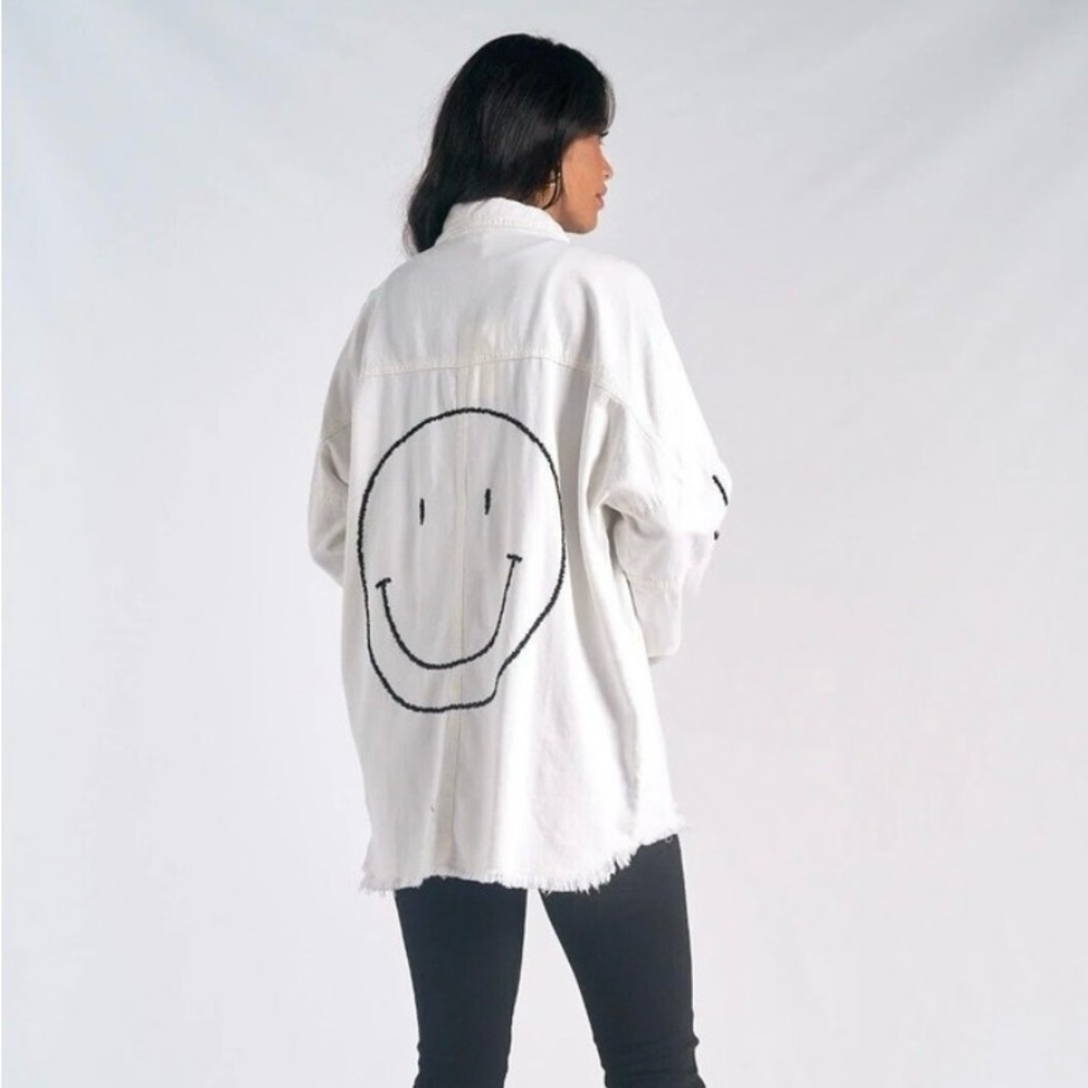 ELAN Smiley Face /button up shirt jacket M